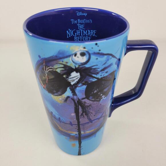 Disney Nightmare Before Christmas Jack Skellington Tall 20oz Coffee Mug Blue - Picture 1 of 9